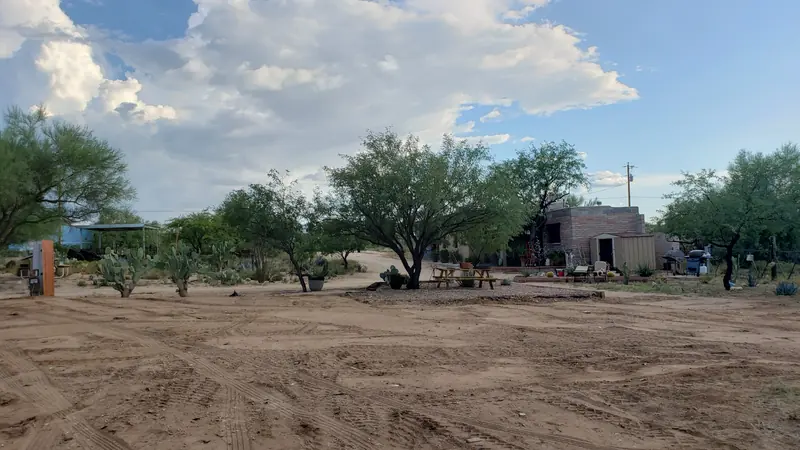 Mobile home demolition in Three Points, AZ, after: the lot cleared