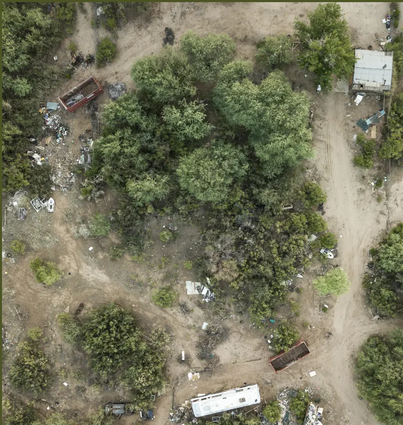 Property Cleanup, Catalina, Before, from above